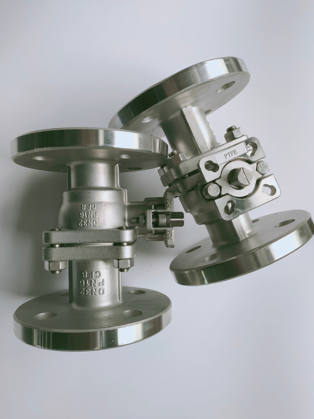 Pneumatic High Platform Flange Ball Valve stainless steel