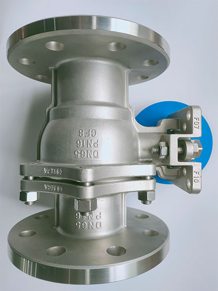 High platform flange ball valve