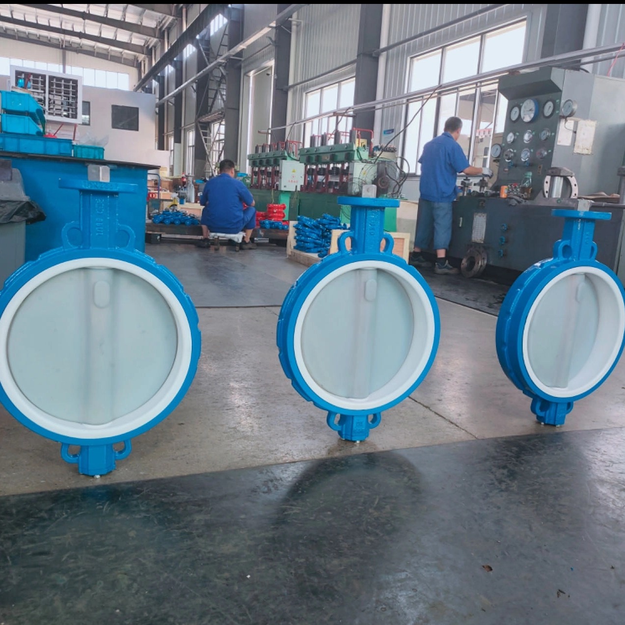 butterfly valve covered with PTFE