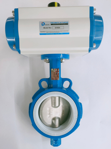 PTFE Pneumatic center-line butterfly valve