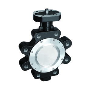 Lug type double eccentric high performance butterfly valve