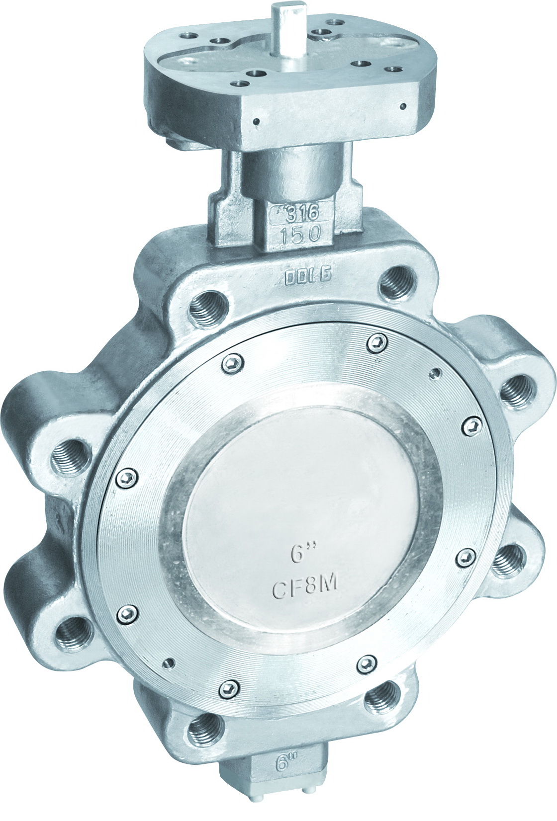 Lug type double eccentric high performance butterfly valve