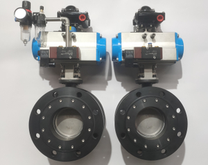 flange Pneumatic double eccentric high performance butterfly valve