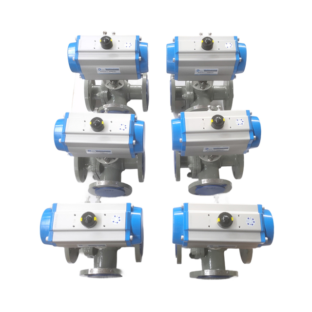 Stainless Steel Pneumatic High Platform Flange Ball Valve