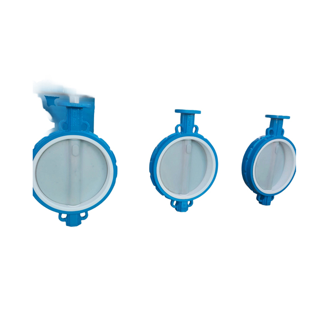 butterfly valve covered with PTFE