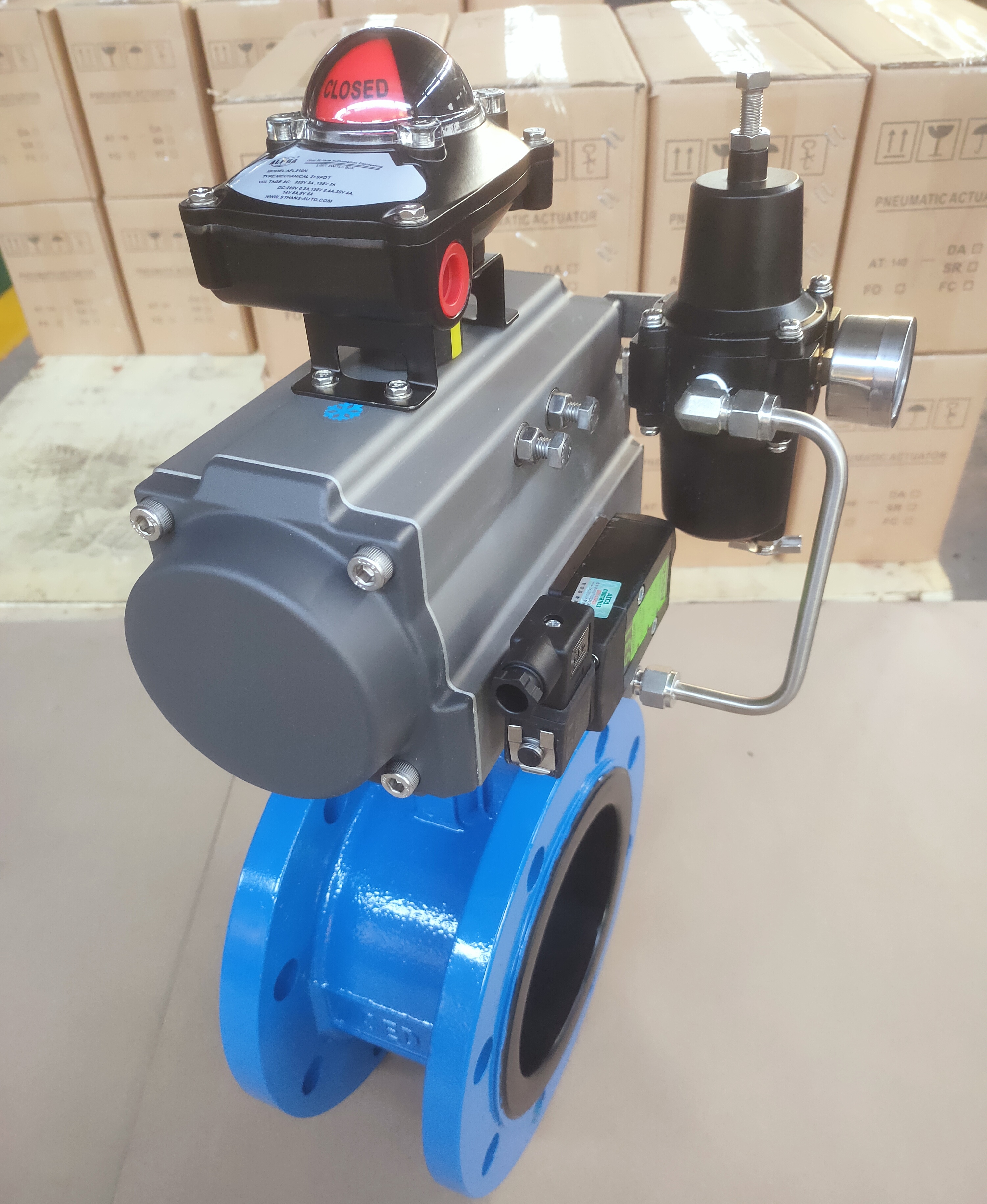 Pneumatic Flange butterfly valve